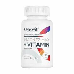 Акція на Дієтична добавка вітамінно-мінеральний комплекс в таблетках OstroVit Magnez Max + Vitamin Магній + Вітамін, 60 шт від Eva