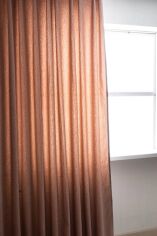 Акция на Комплект штор Декорін Мікровелюр з текстурою Короїд 150х250 см Сіро-рожевих 2 шт от Rozetka