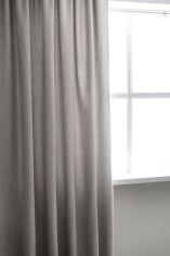 Акція на Комплект штор Декорін Щільний мікровелюр Каліфорнія 250х265 см Світло-сірих 2 шт від Rozetka