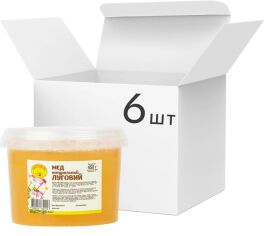 Акція на Упаковка меду Златомед Луговий 450 г х 6 шт від Rozetka