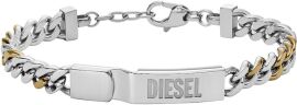 Акция на Мужской браслет Diesel серебристый (DX1457931) от Stylus