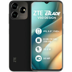 Акция на Уцінка - Смартфон ZTE Blade V50 Design 8/128Gb Black от Comfy UA