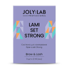 Акция на Система для ламінування брів та вій Joly:Lab Brow & Lash Lami Set Strong, 3*2 мл от Eva