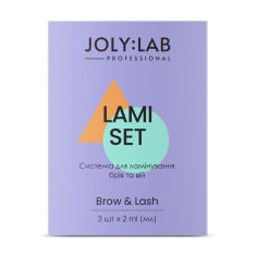 Акція на Система для ламінування брів та вій Joly:Lab Brow & Lash Lami Set, 3*2 мл від Eva