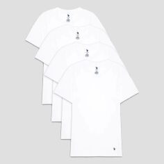 Акция на Набір футболок чоловічих U.S.Polo Assn USM241CP05-0000A XL 4 шт Білий от Rozetka