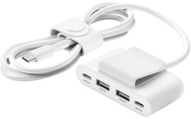 Акция на Belkin Adapter USB-C to 2хUSB-C+2хUSB White (BUZ001BT2MWHB7) от Y.UA