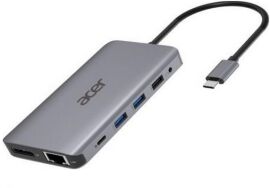 Акція на Acer Adapter USB-C to 4xUSB+SD+TF+2xHDMI+DisplayPort+RJ45+3.5mm Grey (HP.DSCAB.009) від Y.UA