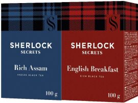 Акція на Набір чорного чаю Sherlock Secrets Rich Assam 100 г + English Breakfast 100 г від Rozetka