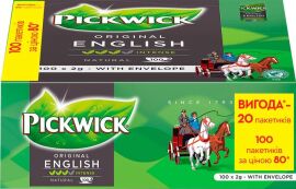 Акция на Чай чорний Pickwick Original English 100 пакетиків от Rozetka