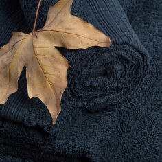 Акція на Махровое полотенце Идеал Ideia темно-синий 50х90 см від Podushka