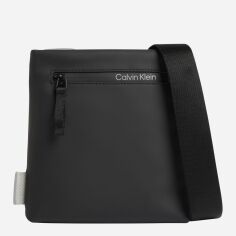 Акція на Сумка планшет через плече чоловіча зі штучної шкіри Calvin Klein Jeans CKRK50K510795BAX Чорна від Rozetka