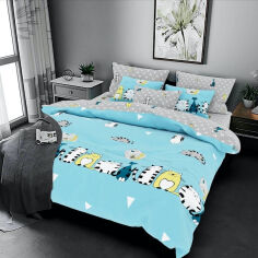Акция на Комплект постельного белья Lovely kitten blue SoundSleep бязь Подростковый комплект от Podushka