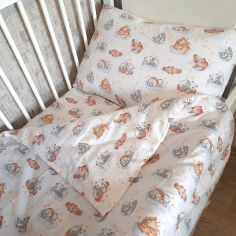 Акция на Комплект постельного белья детский Sleepig animals SoundSleep фланель Детский комплект от Podushka