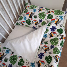 Акція на Комплект постельного белья в кроватку Jungle SoundSleep муслин Детский комплект від Podushka