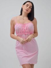 Акция на Нічна сорочка жіноча для вагітних бавовняна Roksana 1169 M Світло-рожева от Rozetka