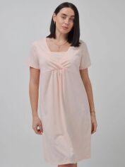 Акція на Нічна сорочка жіноча для вагітних бавовняна Roksana 1167 2XL Світло-рожева від Rozetka