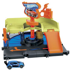 Акція на Ігровий набір Hot Wheels City Швидкісна автомийка (HDR27) від Будинок іграшок