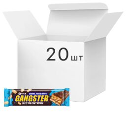 Акция на Упаковка батончиків Vale з арахісовою нугою та карамеллю глазуровані кондитерською глазур’ю Gangster 50 г х 20 шт от Rozetka
