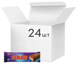 Акція на Упаковка батончиків Vale з нугою та карамеллю глазуровані шоколадною глазур’ю Stars 50 г х 24 шт від Rozetka
