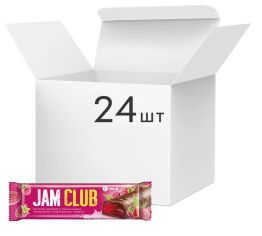 Акція на Упаковка батончиків Vale желейні зі смаком малини глазуровані кондитерською глазур’ю Jam Club 40 г х 24 шт від Rozetka