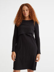 Акция на Плаття-футболка міді літнє жіноче H&M 061088892 XL Чорне от Rozetka