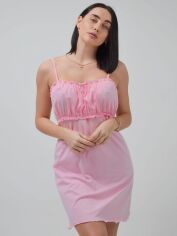 Акція на Нічна сорочка жіноча для вагітних бавовняна Roksana 1169 XL Світло-рожева від Rozetka