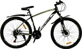 Акция на Велосипед Cross 27" Tracker 2022 Рама 17" Black-Yellow (27СTA-004940) + Велосипедні шкарпетки в подарунок от Rozetka