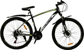 Акция на Велосипед Cross Tracker 26" Рама 17" 2022 Black-Yellow (26СTA-004628) + Велосипедні шкарпетки в подарунок от Rozetka