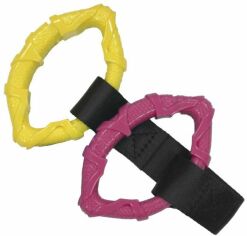 Акция на Игрушка для собак Croci Catcher Эспандер резиновый розово-желтый 14 см (C6198303) от Stylus