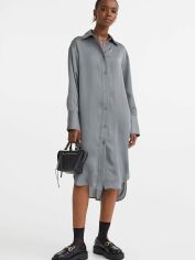 Акція на Плаття-сорочка міді осіннє жіноче H&M 061005002_grey XL Темно-сіре від Rozetka