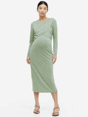 Акция на Сукня для вагітних коротка осіння жіноча H&M 061116454 S Зелена от Rozetka