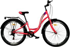 Акция на Велосипед Cross 26" Betty 2023 Рама-13" pink-gray (26CJS-004652) + Велосипедні шкарпетки в подарунок от Rozetka