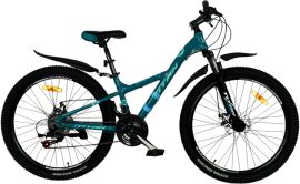 Акция на Велосипед Titan 24" Calypso 2023 Рама-11" dark green-blue (24TJA-004698) + Велосипедні шкарпетки в подарунок от Rozetka