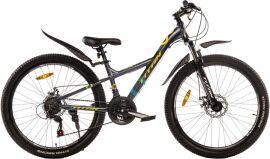 Акция на Велосипед Titan 26" Calypso 2023 Рама-13" Gray-yellow (26TJA-004703) + Велосипедні шкарпетки в подарунок от Rozetka