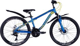 Акция на Велосипед Discovery Flint AM DD ST 24" 13" 2024 Синій (OPS-DIS-24-329) + Велосипедні шкарпетки в подарунок от Rozetka