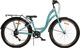 Акция на Велосипед Cross 26" Betty 2023 Рама-13" Lightgreen-blue (26CJS-004650) + Велосипедні шкарпетки в подарунок от Rozetka