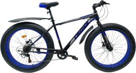Акция на Велосипед Cross 26x4.9" Defender Рама-19" Black-Blue (265CJS-005026) + Велосипедні шкарпетки в подарунок от Rozetka