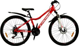 Акция на Велосипед Cross Eos 26" Рама 13" 2022 Red (26СTS-004324) + Велосипедні шкарпетки в подарунок от Rozetka