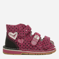 Акция на Дитячі шкіряні ортопедичні сандалі для дівчинки Bartek 115201-12 25 Рожеві от Rozetka