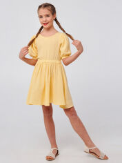 Акція на Підліткове літнє муслінове плаття для дівчинки Smil 120384 140 см Лимонне від Rozetka