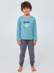 Акція на Дитяча піжама для хлопчика Smil Літній бриз 104538 92 см Морська хвиля від Rozetka