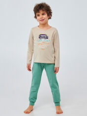 Акция на Дитяча піжама для хлопчика Smil Літній бриз 104538 110 см Бежева от Rozetka