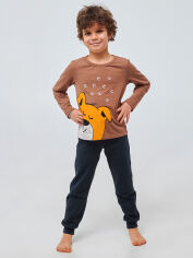 Акція на Дитяча піжама для хлопчика Smil Літній бриз 104538 92 см Мокко від Rozetka