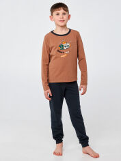 Акція на Дитяча піжама для хлопчика Smil Літній бриз 104753 122 см Мокко від Rozetka