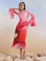 Акція на Сукня вечірня довга жіноча Gepur 46041 L Рожева від Rozetka