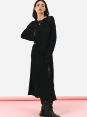 Акция на Сукня в'язана довга жіноча Gepur 46044 One Size Чорна от Rozetka