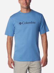 Акция на Футболка бавовняна чоловіча Columbia CSC Basic Logo Short Sleeve 1680051-481 S Блакитна от Rozetka