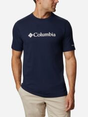 Акция на Футболка бавовняна чоловіча Columbia CSC Basic Logo Short Sleeve 1680051-467 S Темно-синя от Rozetka
