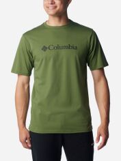 Акция на Футболка бавовняна чоловіча Columbia CSC Basic Logo Short Sleeve 1680051-351 XL Зелена от Rozetka