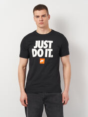 Акція на Футболка бавовняна довга чоловіча Nike Sportswear Just Do It Verbiage DZ2989-010 M Чорна від Rozetka